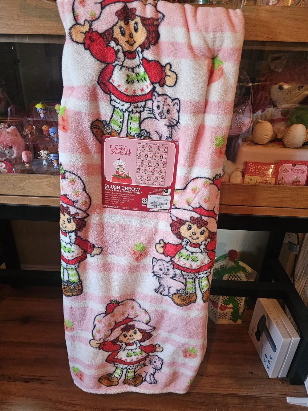 Kids Pink Plush Throw - Cozy Pajama Blanket